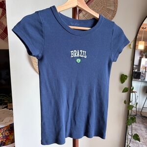 JOHN GALT EMBROIDERED BRAZIL TEE